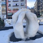 Snow sculpture in Pas de la Casa town
