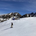 Snowboarding down the black slope Jordi Angles