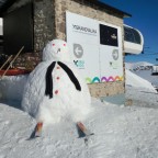 Snowman at the top of the Pas de la Casa chair