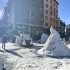 Snow sculptures in Pas de la Casa town
