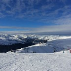 Stunning views of the surrounding mountains at the top of Pic Negre chair lift