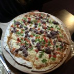Delicious pizza in El Fogo Negre restaurant