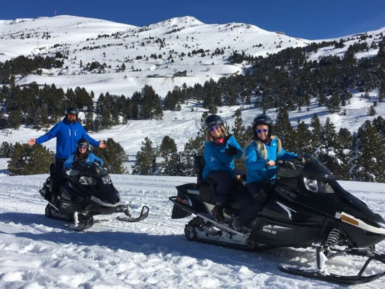 Andorra Resorts Team outing on Snowmobiles! (with Roc Roi)