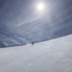 Skiing down Black slope Jordi Angles