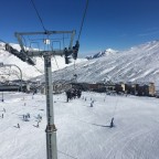 Font Negre chairlift looking back at resort